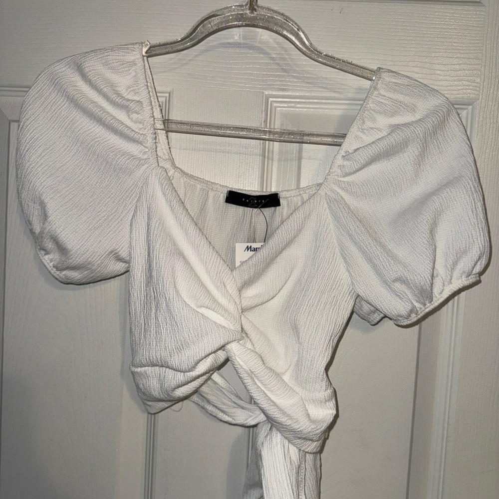 Marshalls White Puff Sleeve Blouse